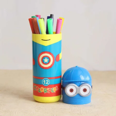 Minions Sketch Pen Set with Attractive Designed Case (Pack of 12)
